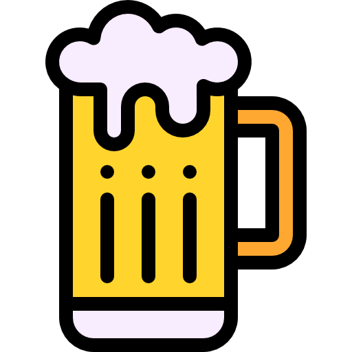 Beer Detailed Rounded Lineal color icon