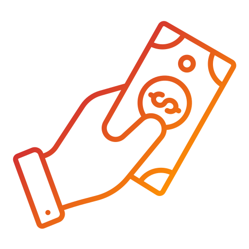 pago en efectivo icono gratis