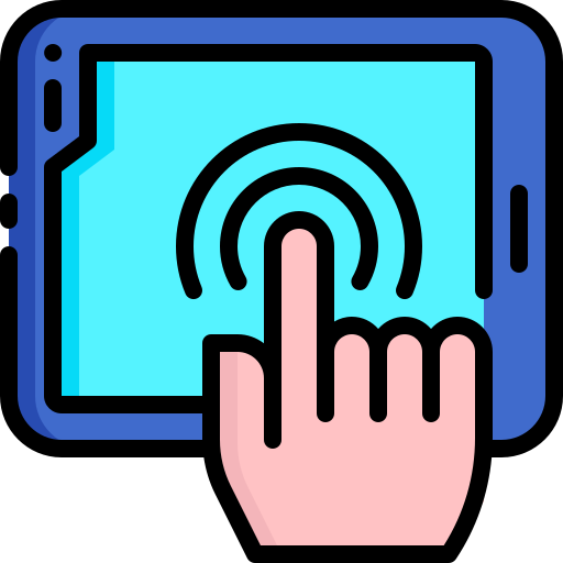pantalla táctil icono gratis