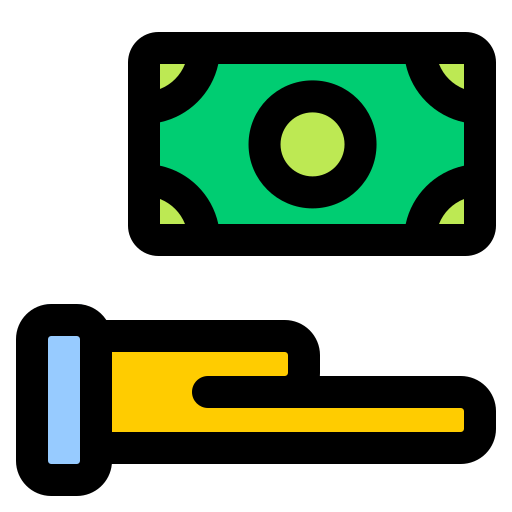 pago en efectivo icono gratis