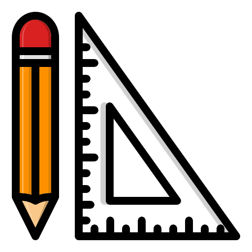 Ruler And Pencil - Free Education Icons