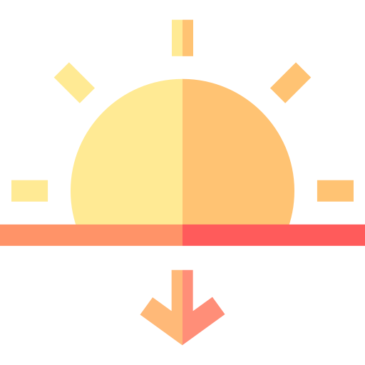 puesta de sol icono gratis