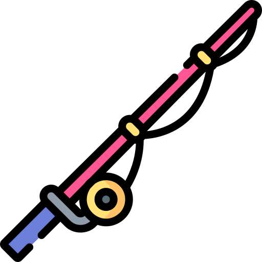 caña de pescar icono gratis