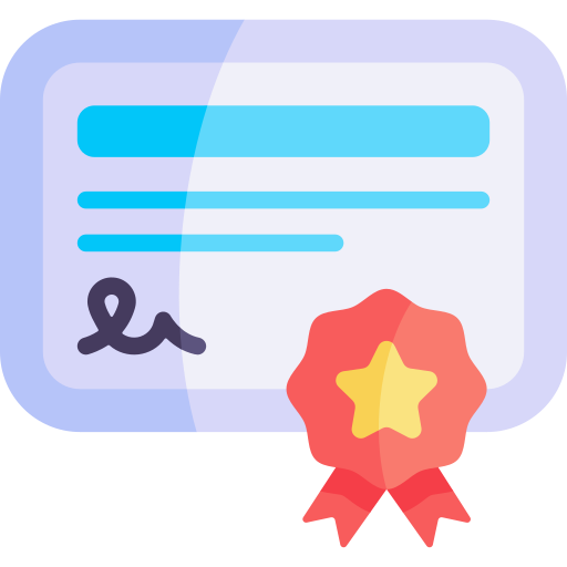 Certificate Kawaii Flat icon