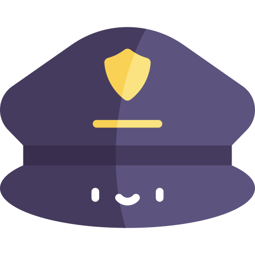 sombrero de policía icono gratis