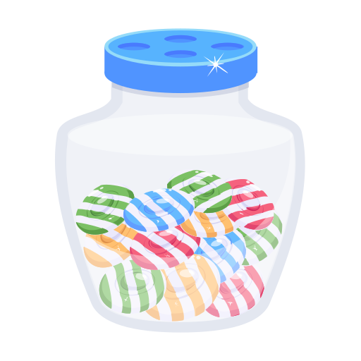 tarro de caramelo icono gratis