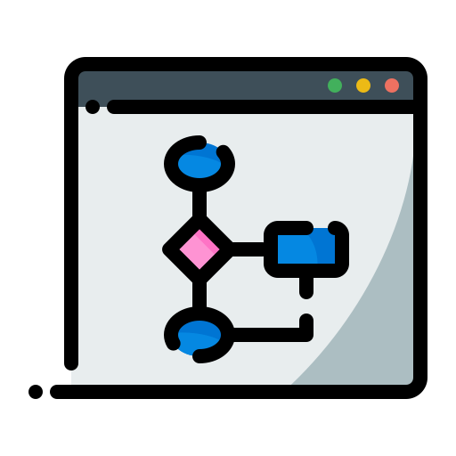 diagrama de flujo icono gratis