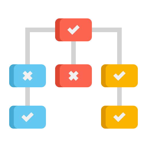 Decision tree free icon Decision tree free icon