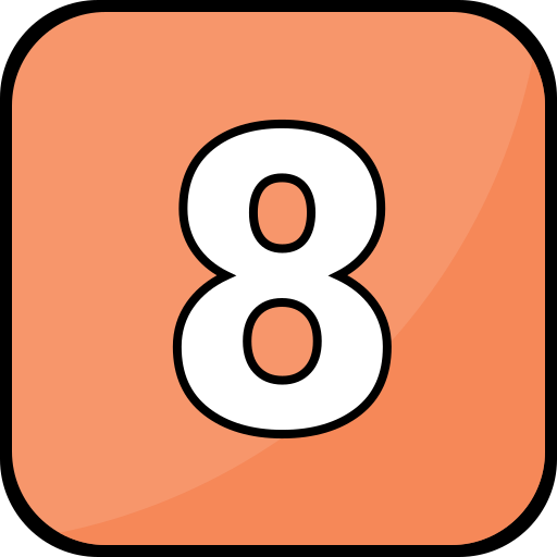 numero 8 icono gratis