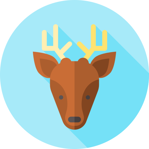 Deer Flat Circular Flat icon