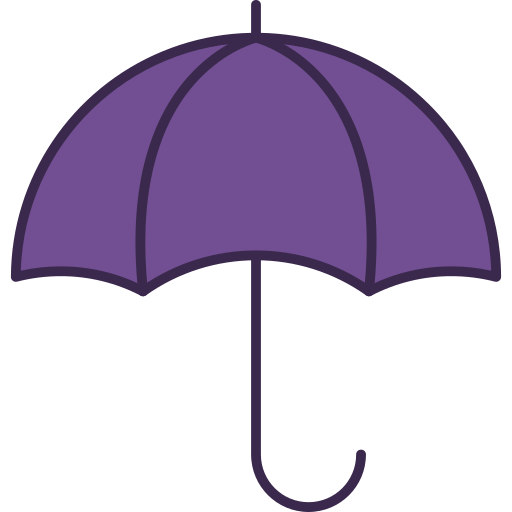 Umbrella Generic Outline Color icon