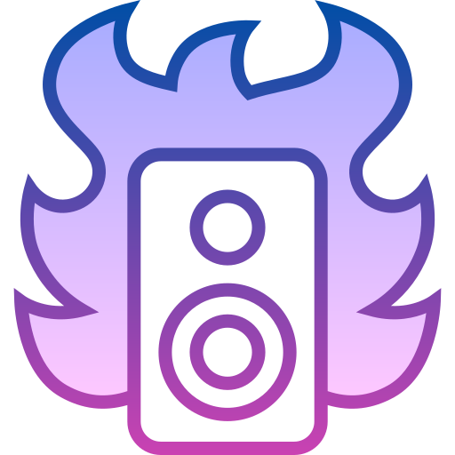 Loudspeaker Detailed bright Gradient icon