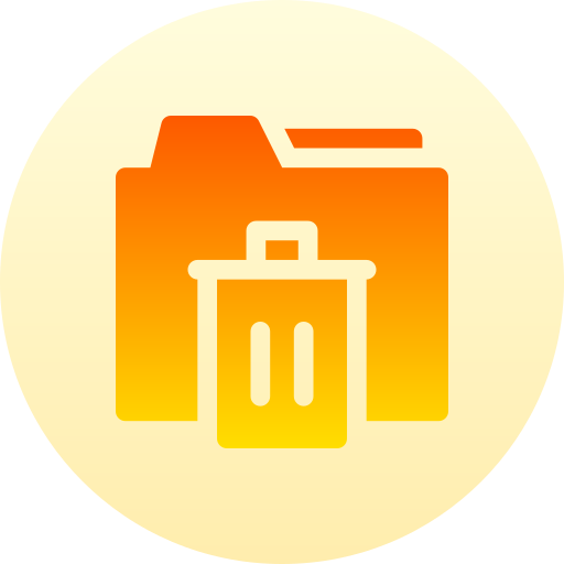 Bin Basic Gradient Circular icon