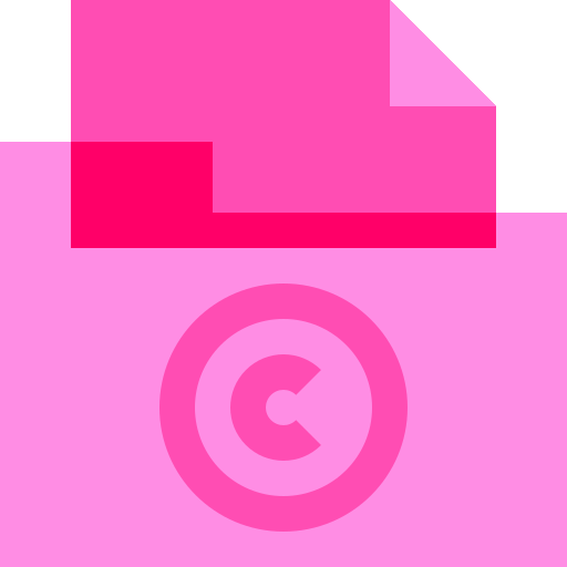 derechos de autor icono gratis