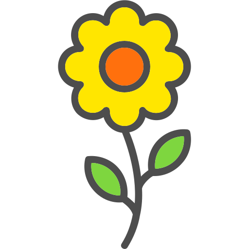 Sunflower Generic Outline Color icon