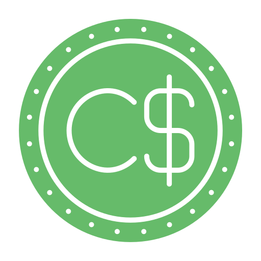 dolar canadiense icono gratis