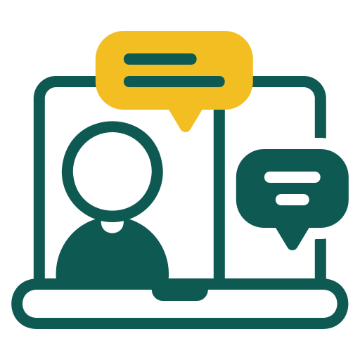 reunión en línea icono gratis