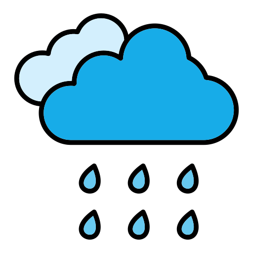 Rain Generic Outline Color icon