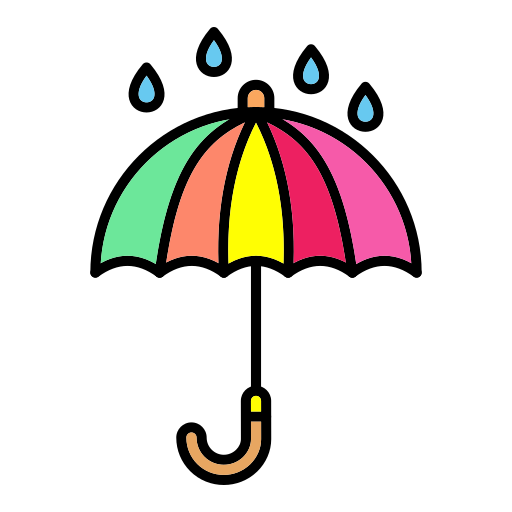 Umbrella Generic Outline Color icon