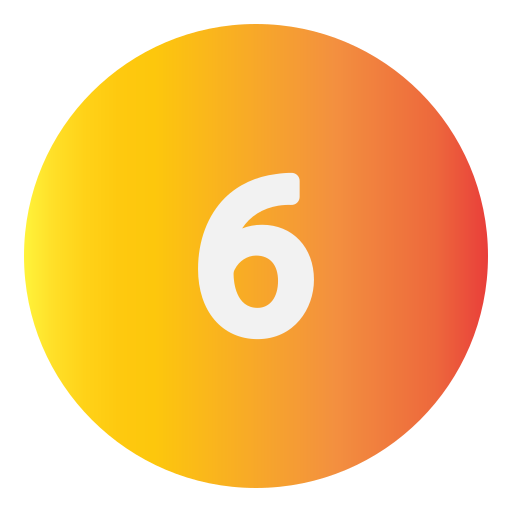 number 6 orange