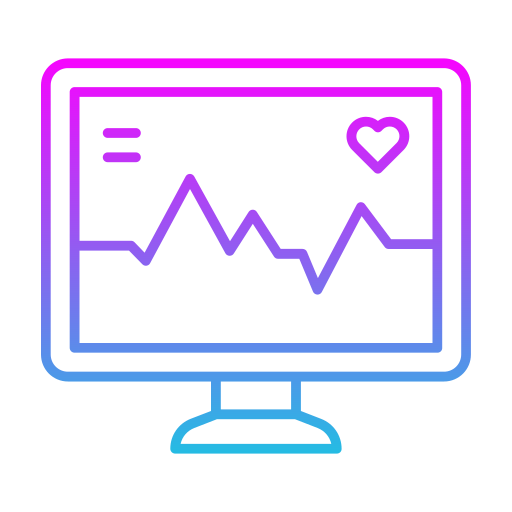 Monitoreo cardíaco icono gratis
