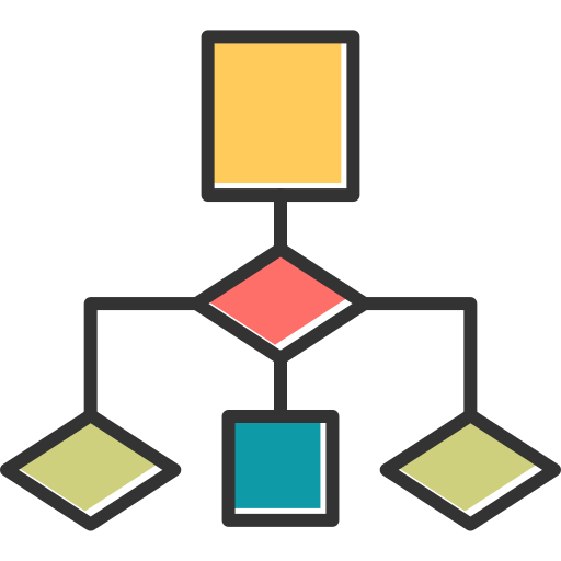 diagrama de flujo icono gratis