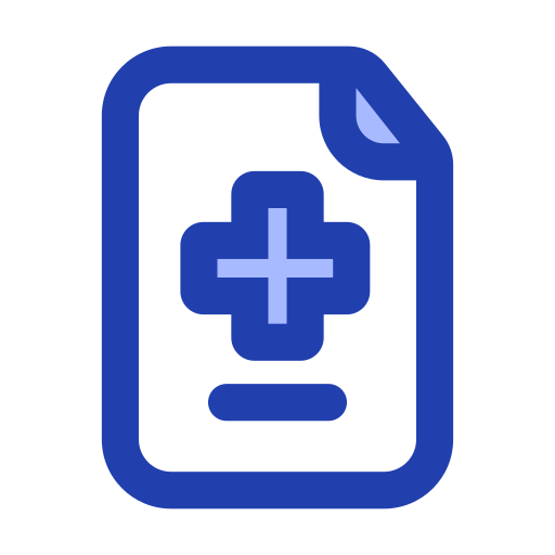 Medical record Generic Blue icon