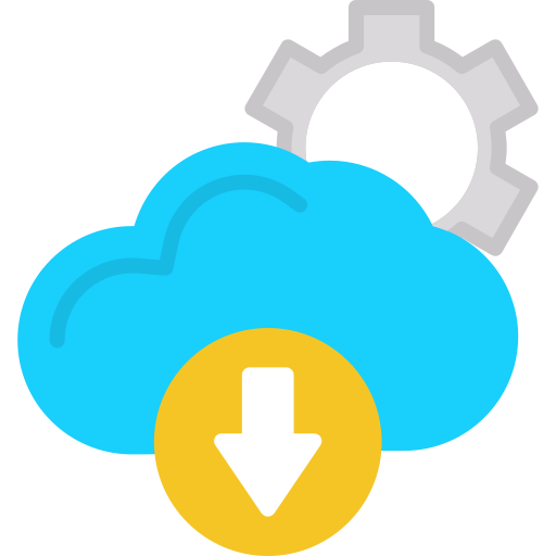 descarga en la nube icono gratis