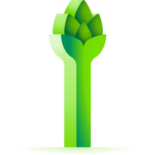 Asparagus 3D Toy Gradient icon