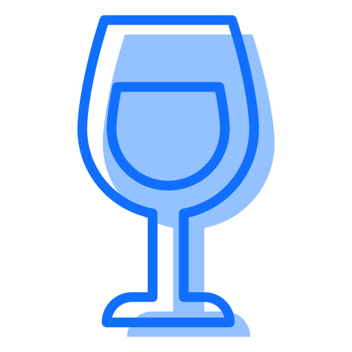 Wine glass Generic Blue icon