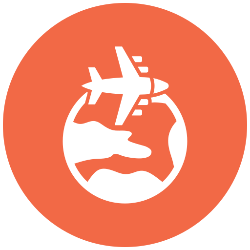 Travelling free icon