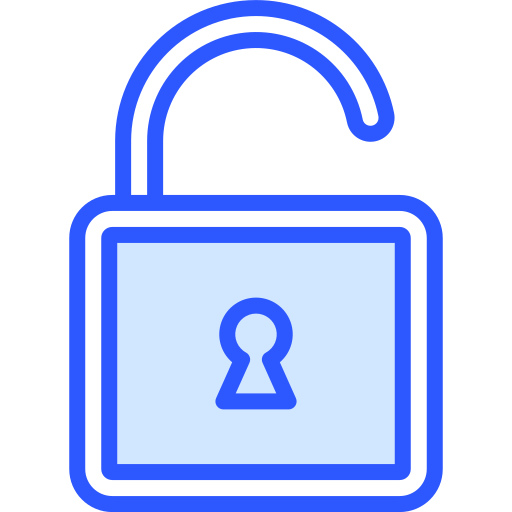 Unlock Generic Blue icon