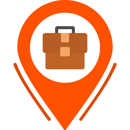 dirección de negocios icono gratis