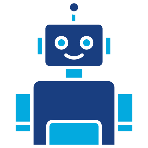 Robot icon Generic Blue