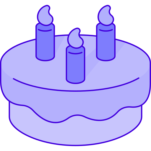 pastel de cumpleaños icono gratis