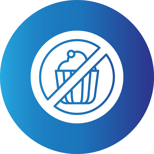 No sweets Generic Blue icon