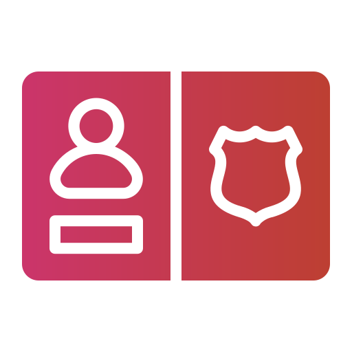 Police identification generic flat gradient icon