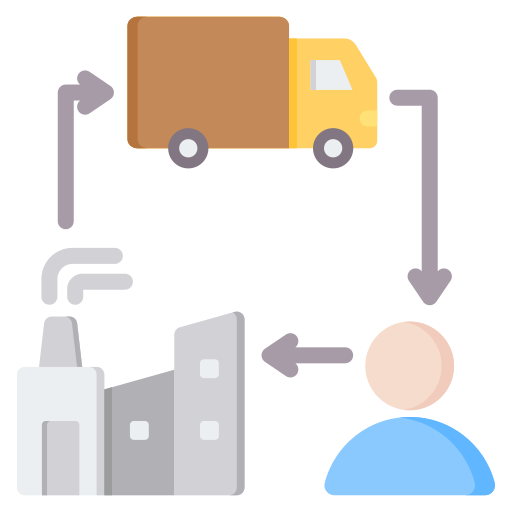 Supply Chain Management Generic Flat Icon