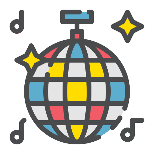 Icono De Bola De Disco Generic Outline Color