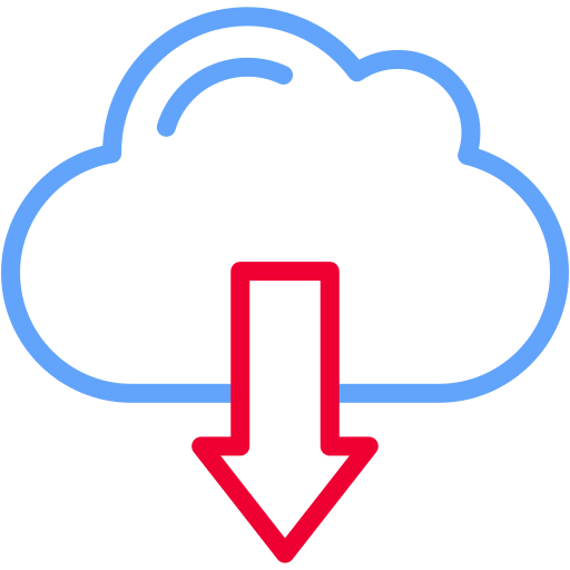 descarga en la nube icono gratis
