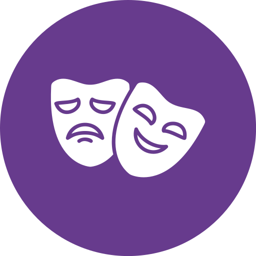máscaras de teatro icono gratis