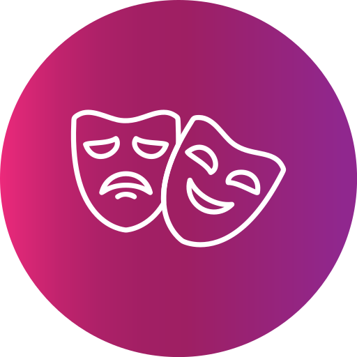 máscaras de teatro icono gratis