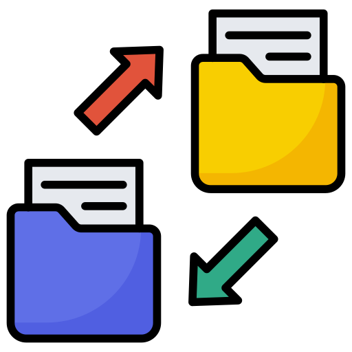 File transfer Generic Outline Color icon