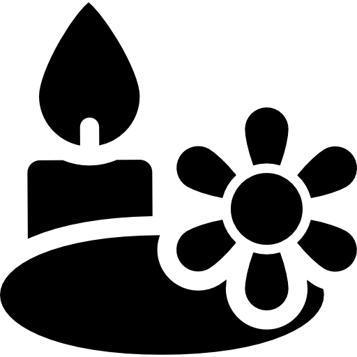 Candle and Flower free icon