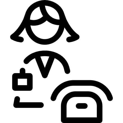 recepcionista icono gratis