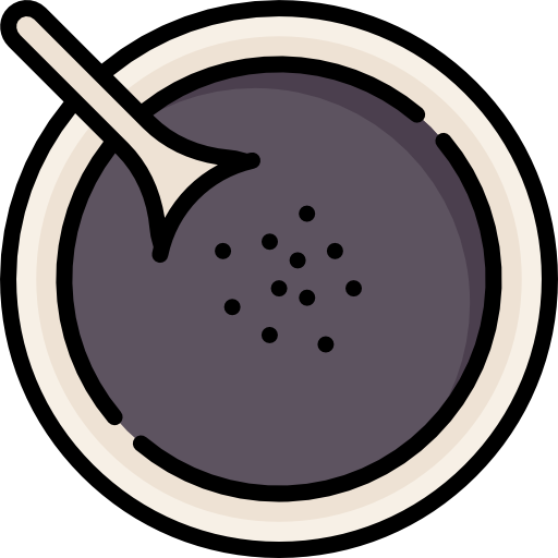 Black sesame soup  free icon
