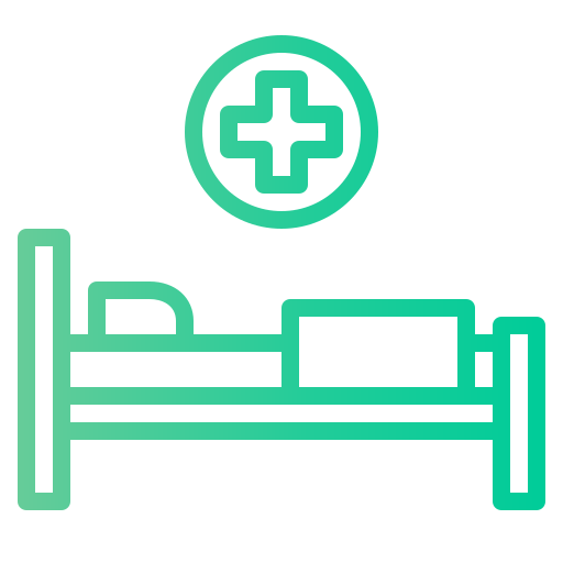 cama de hospital icono gratis