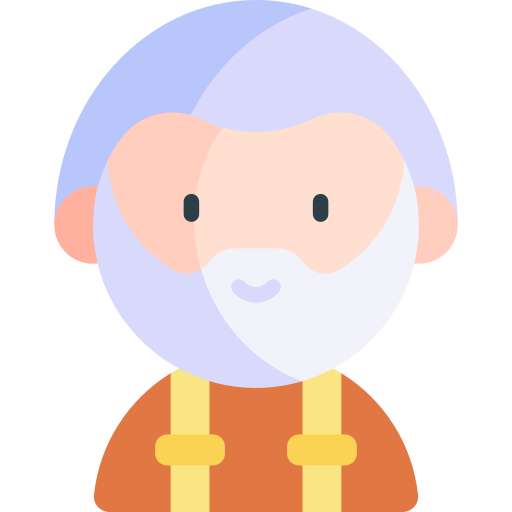 Old Man Kawaii Flat icon