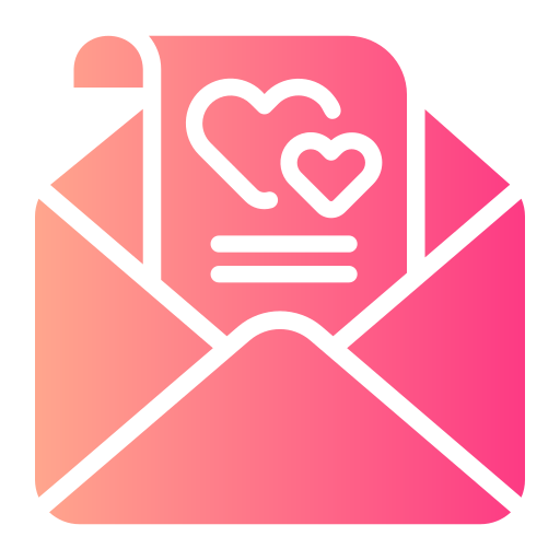 carta de amor icono gratis