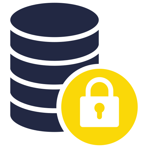 seguridad de datos icono gratis